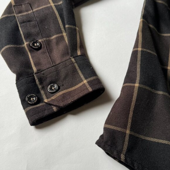 Dixxon Flannel Company Womens S The Drifter Brown Flannel Button Up Shirt - Picture 3 of 6